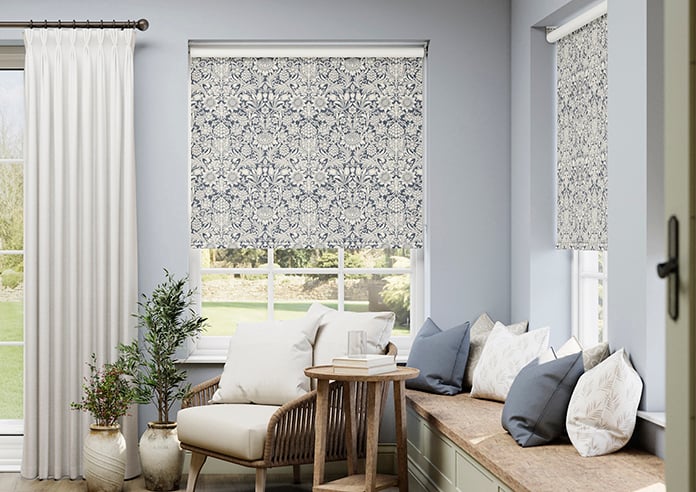 William Morris At Home Sunflower, Indigo - Twist&Fit Roller Blind - Image 3